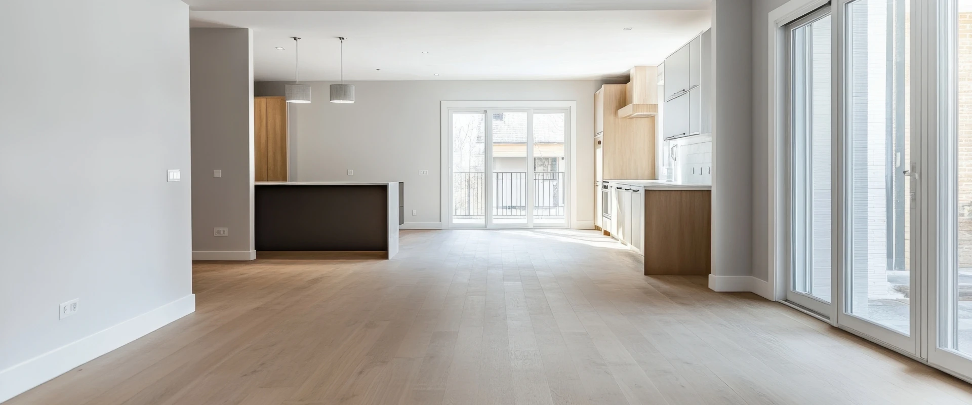 Helle, leere und aufgeräumte Wohnung nach einer Haushaltsauflösung durch Schwabacher Helferlein.